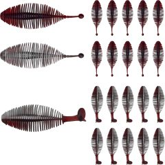 BTI-05D-094 Ribbed soft lure with Tickle/Paddle Tail