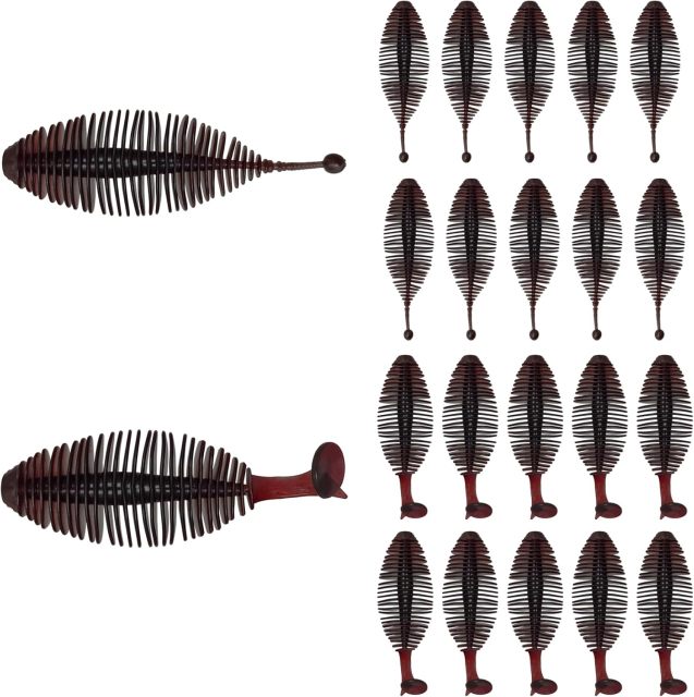 BTI-05D-094 Ribbed soft lure with Tickle/Paddle Tail