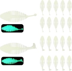 BTI-05D-094 Ribbed soft lure with Tickle/Paddle Tail