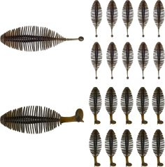 BTI-05D-094 Ribbed soft lure with Tickle/Paddle Tail