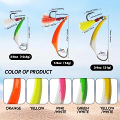 BTI-05B-069 Pompano Jigs with Teaser Hooks