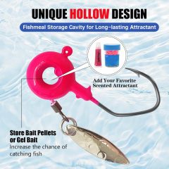 BTI-08B-413 Crappie Eye Hole Jig Heads with spinners