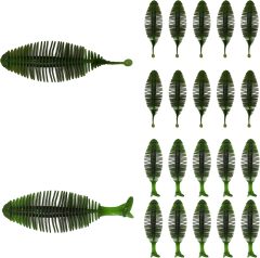 BTI-05D-094 Ribbed soft lure with Tickle/Paddle Tail