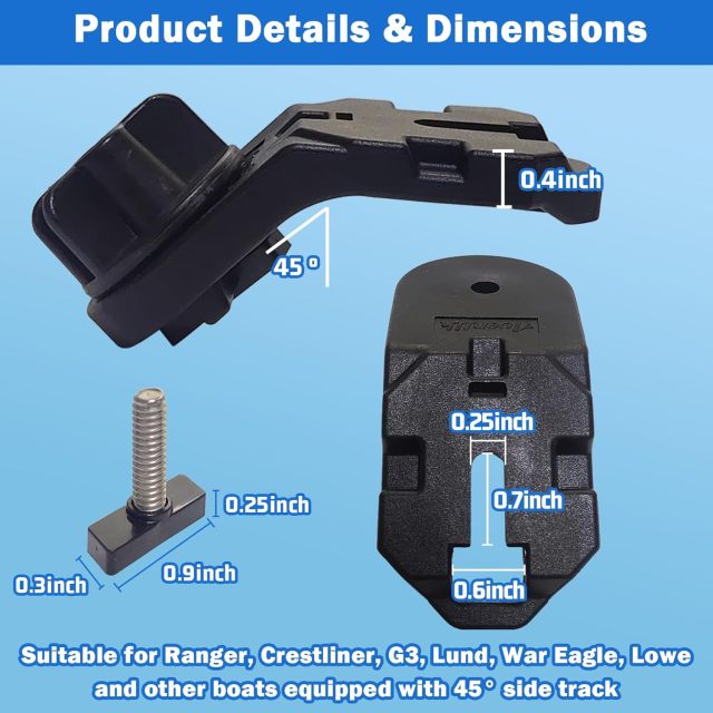 14A200150   Track Adapter for 45 degree Boat Mount