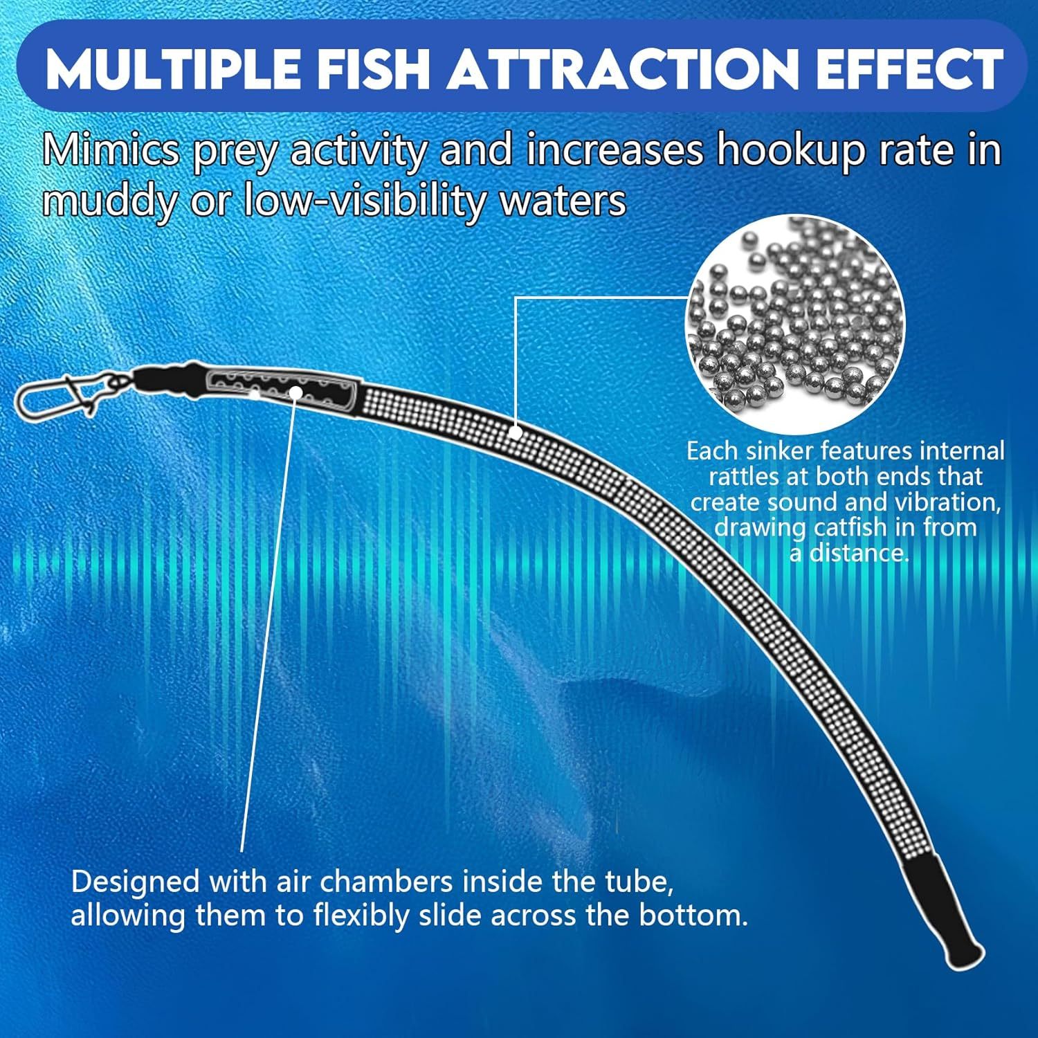 BTI-12D-006 Catfish Rattle Dragging Weights