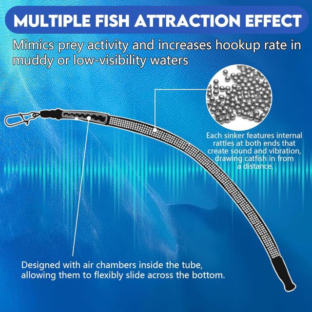BTI-12D-006 Catfish Rattle Dragging Weights