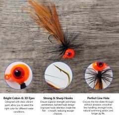 BTI-05D-095 Hand-Tied Feather Hair Jigs