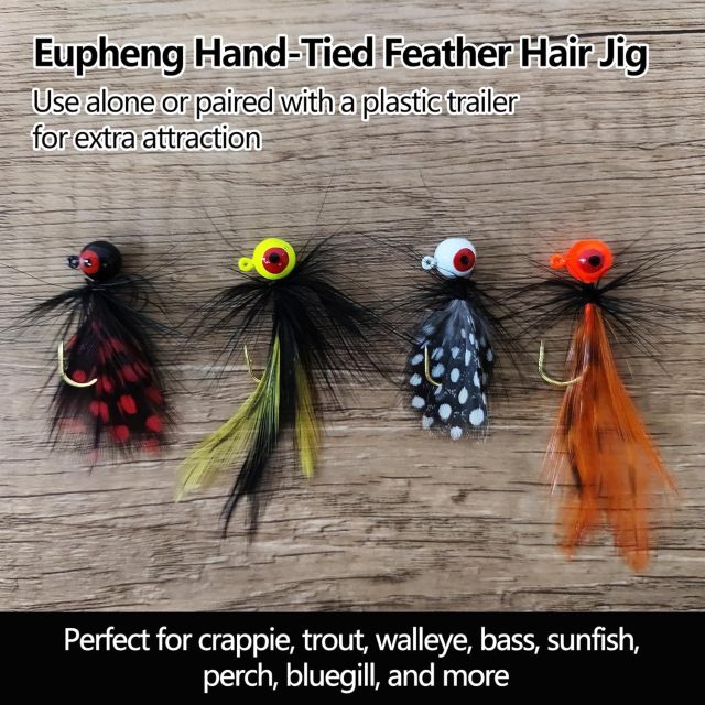 BTI-05D-095 Hand-Tied Feather Hair Jigs