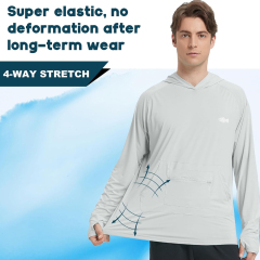 BTI-11E-1016B Solid Color UPF 50+ Hoodie