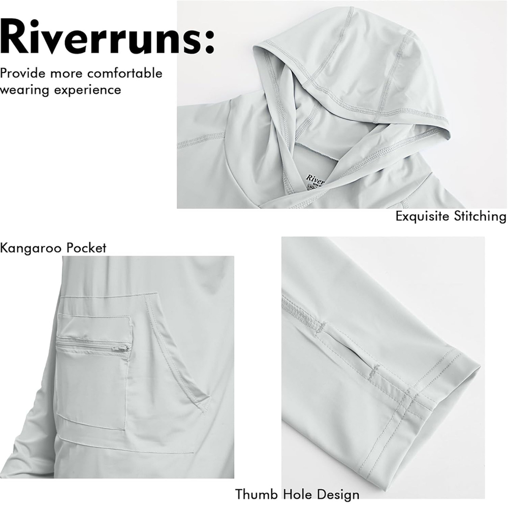 BTI-11E-1016B Solid Color UPF 50+ Hoodie