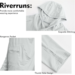 BTI-11E-1016B Solid Color UPF 50+ Hoodie