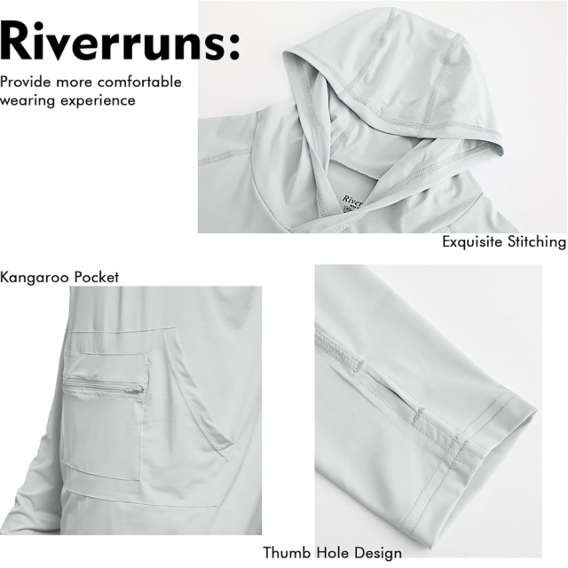 BTI-11E-1016B Solid Color UPF 50+ Hoodie