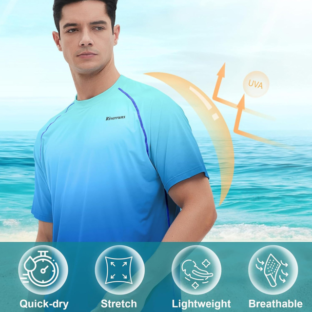 BTI-11E-1031 Short Sleeve Rash Guard T-shirt Spectrum Fade