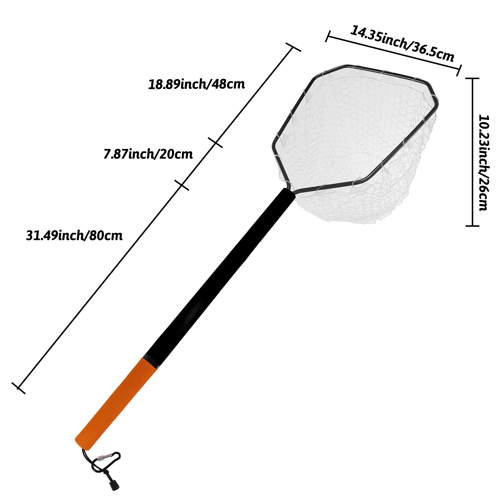 The Ultra-long EVA Handle Aluminum Net With An Elastic String Insert