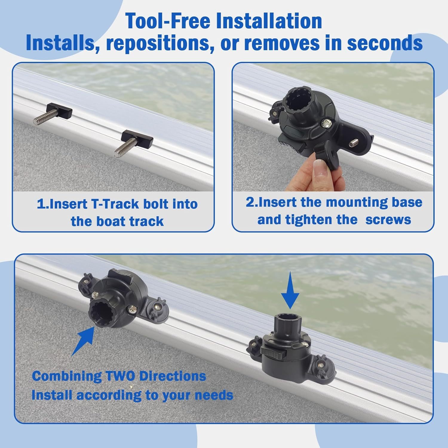 BTI-14A600141 45 Degree Gunnel Track Mount