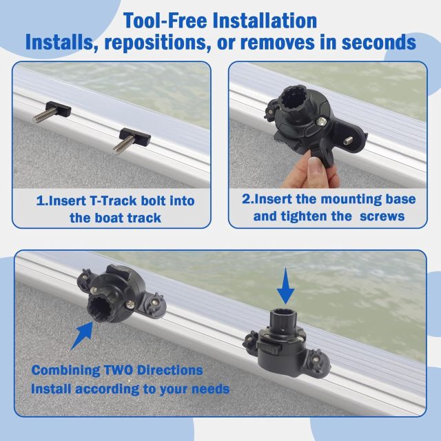 BTI-14A600141 45 Degree Gunnel Track Mount