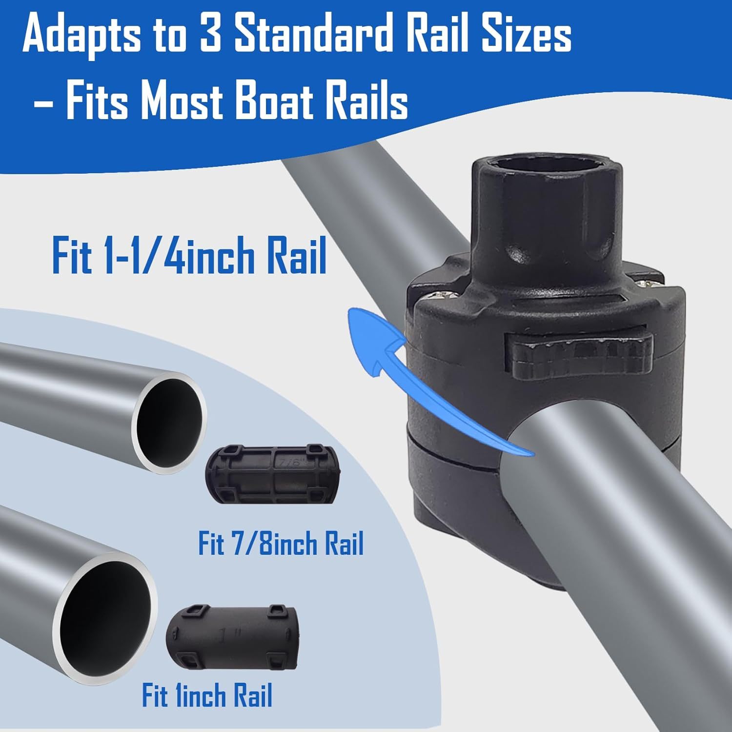 BTI-14A600131  Boat Clamp for Round Rail