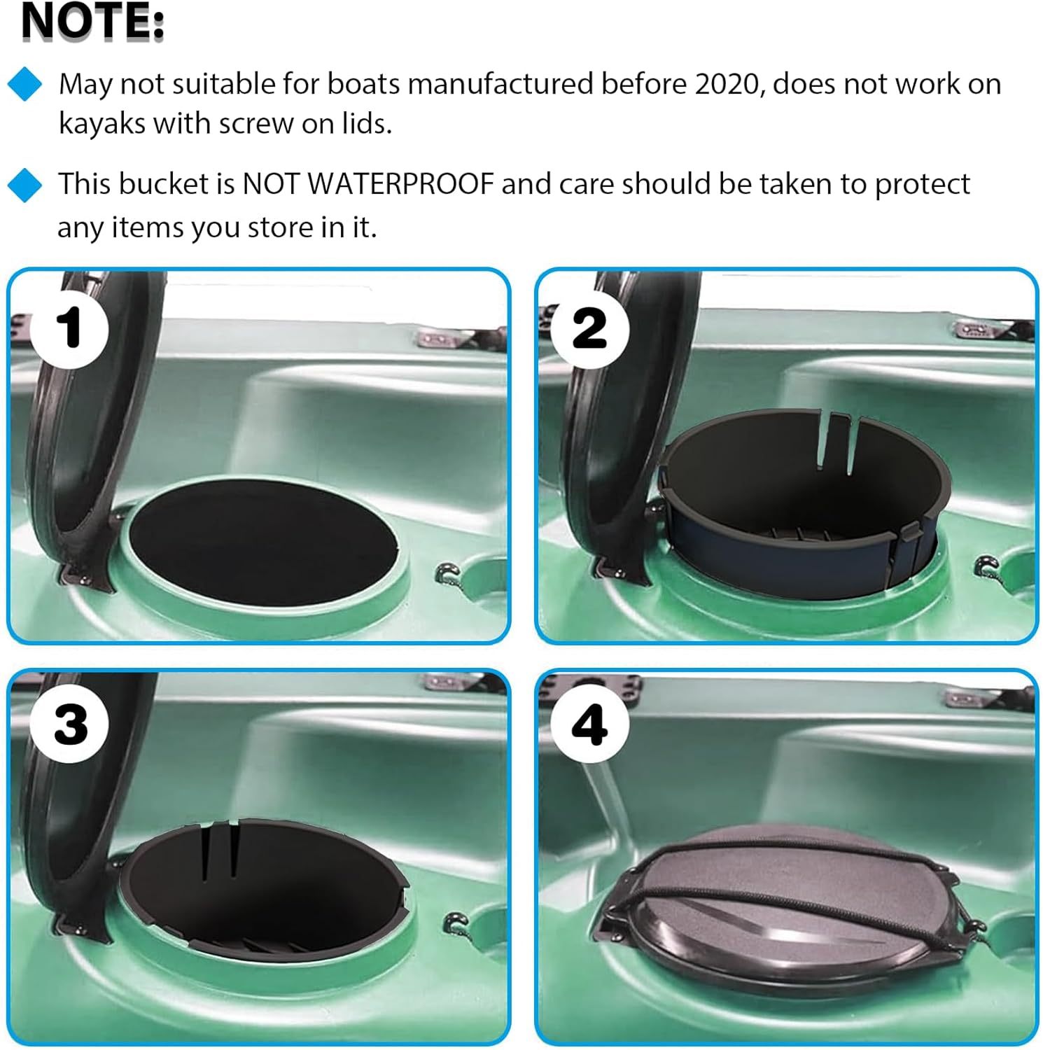 BTI-14A-1013 	 Kayak Hatch Bucket Container (2pcs per pack)
