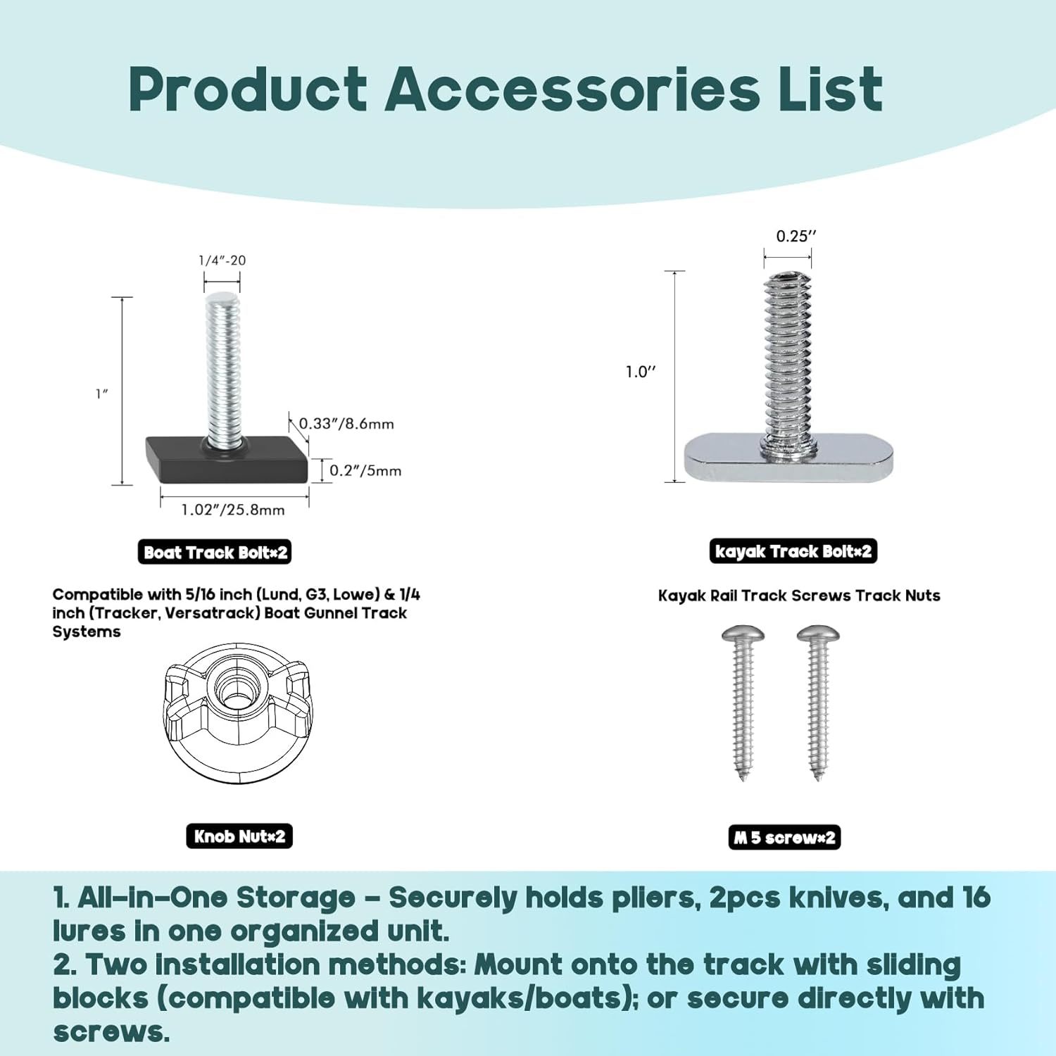 BTI-14A800301 Boat Tool Holder-Knife and Plier Holder