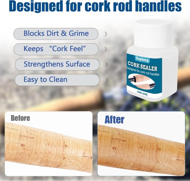 Cork Sealer Waterproof & Protect Cork Rod Handles from Drying Cracking & Flaking
