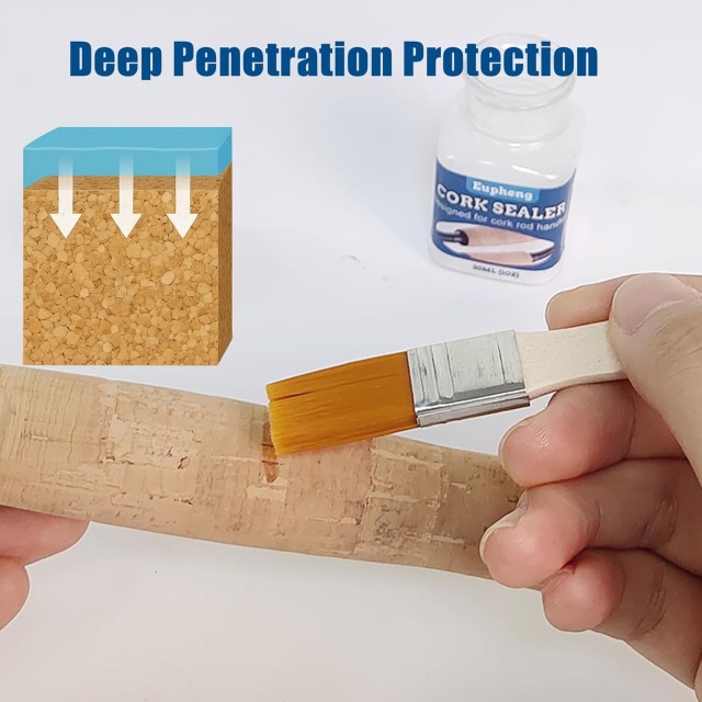 Cork Sealer Waterproof & Protect Cork Rod Handles from Drying Cracking & Flaking