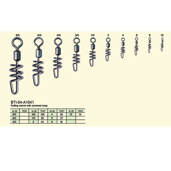 BTI-04-A1041 Rolling swivel with screwed snap