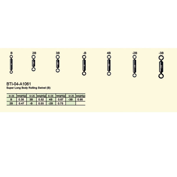 BTI-04-A1061 Super Long Body Rolling Swivel(B)