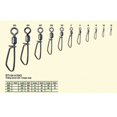 BTI-04-A1043 Rolling swivel with T-shape snap