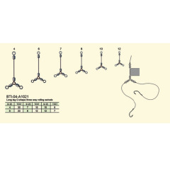 BTI-04-A1021 Long leg O-shape three way rolling swivel