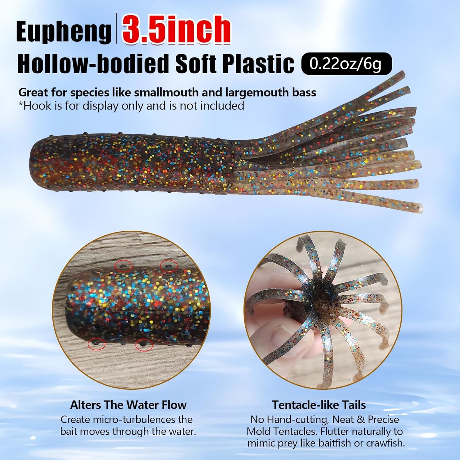BTI-05D-096 Soft Lure for Tube Jig Heads