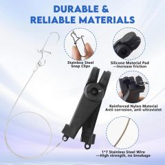 BTI-12D-007 Fishing Downrigger Line Release Clips with Leader Snap