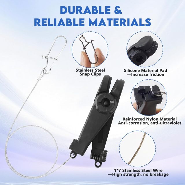BTI-12D-007 Fishing Downrigger Line Release Clips with Leader Snap