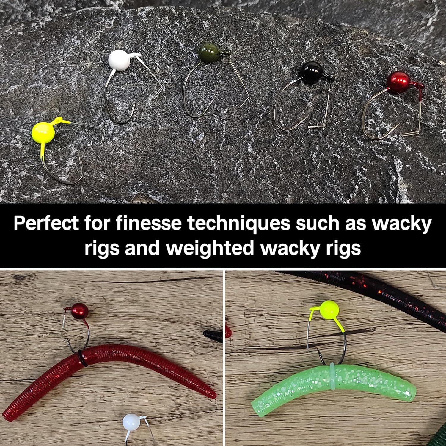 BTI-08B-425 Weedless Wacky Jig Heads