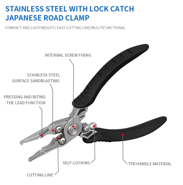 BTI-09E-1205 Mini Stainless Steel Pliers with tungsten cutter