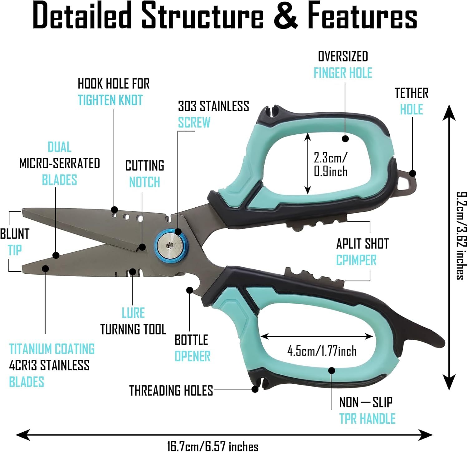 BTI-09E-1204 6" Braided Scissors