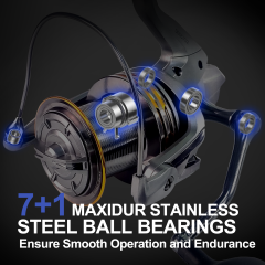 02C-BG Size 9000–12000 4.1:1 Gear Ratio 8+1 Ball Bearing Graphite Body CNC Aluminum Spool Surf Fishing Reel