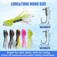 BTI-05D-099 Crappie Jigs Kit with Tube Baits