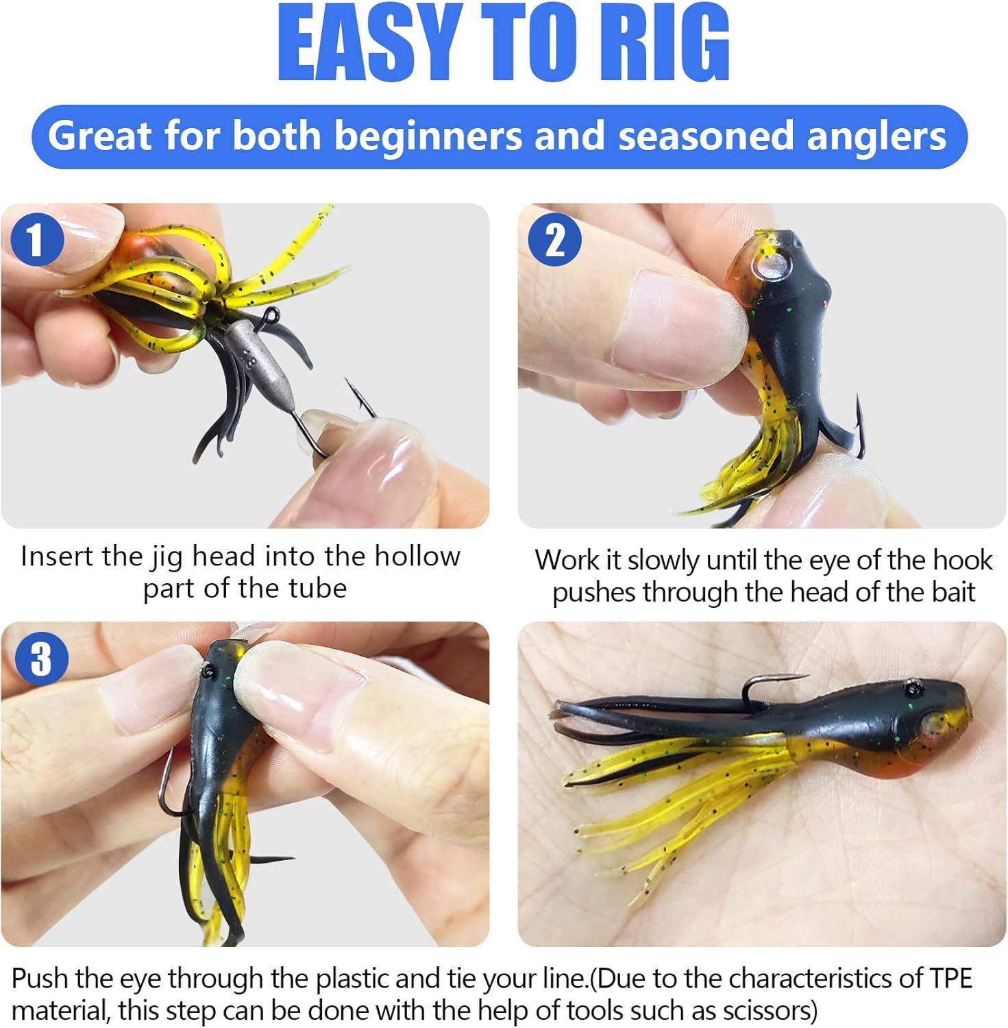 BTI-05D-099 Crappie Jigs Kit with Tube Baits