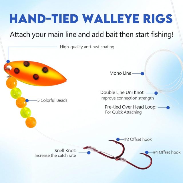 BTI-05B-071 Hand-Tied Walleye Rigs