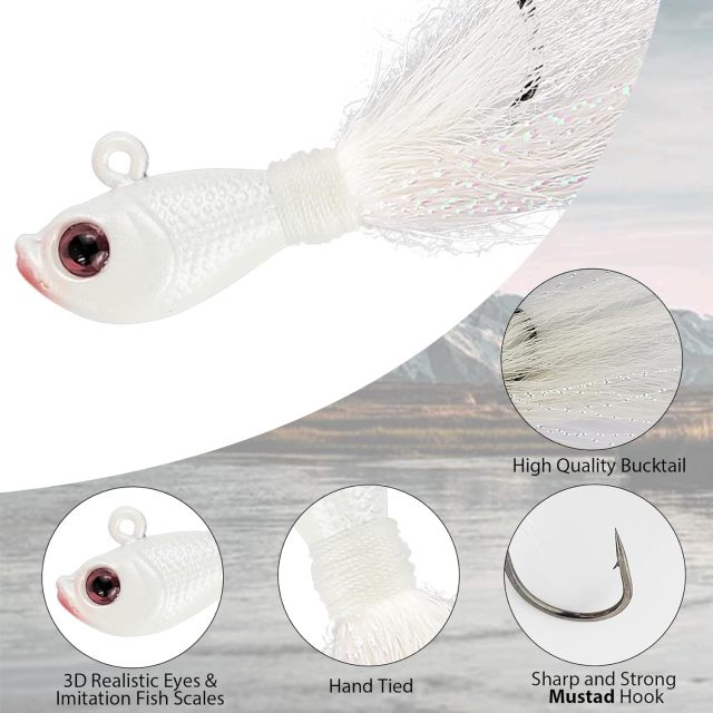 BTI-08B-427 Saltwater Bucktail Jigs