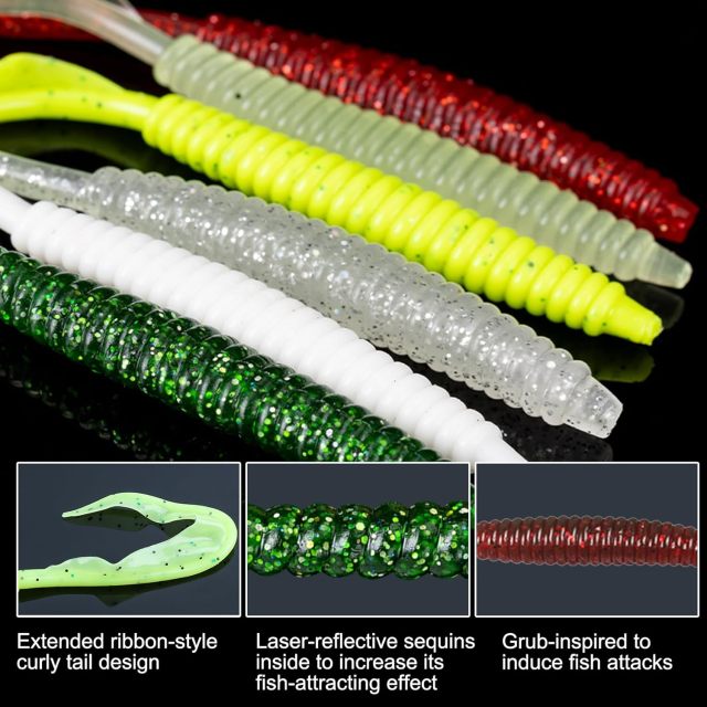 BTI-05D-100 Saltwater Large Curly Tail Worms