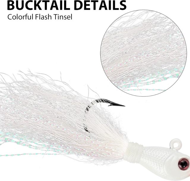 BTI-08B-427 Saltwater Bucktail Jigs