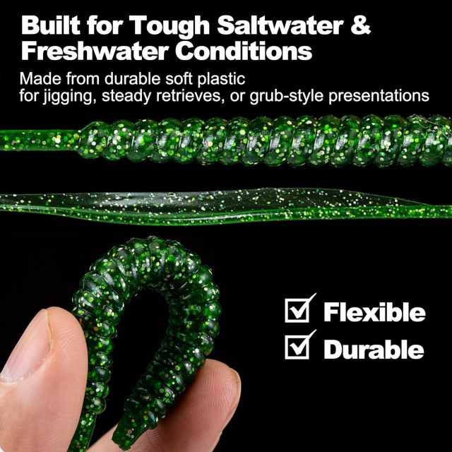 BTI-05D-100 Saltwater Large Curly Tail Worms