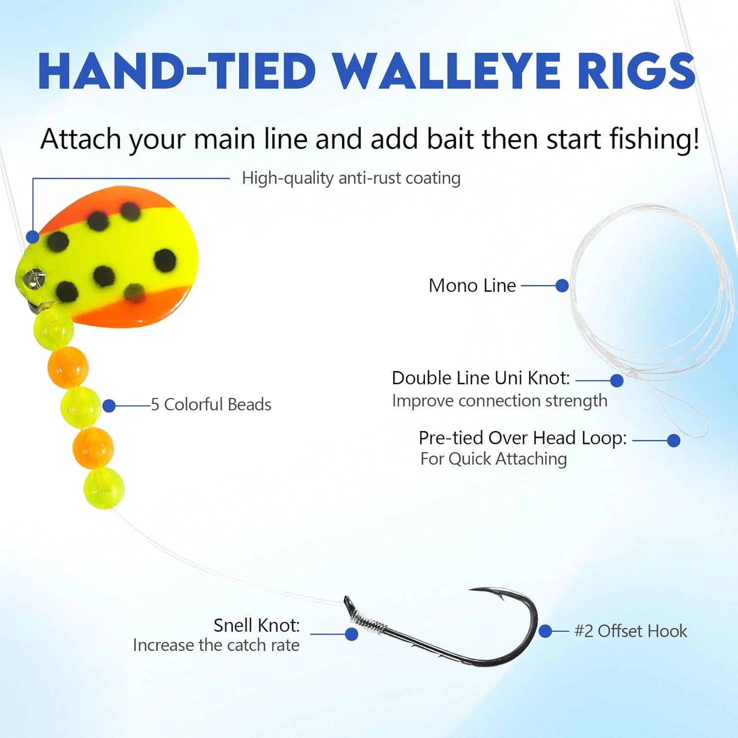 BTI-05B-071 Hand-Tied Walleye Rigs