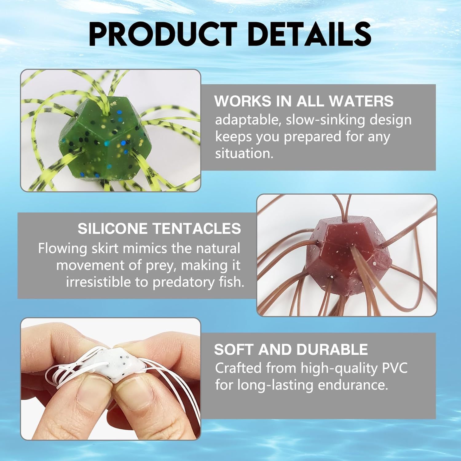 BTI-05D-101 Soft Dice Fishing Lures
