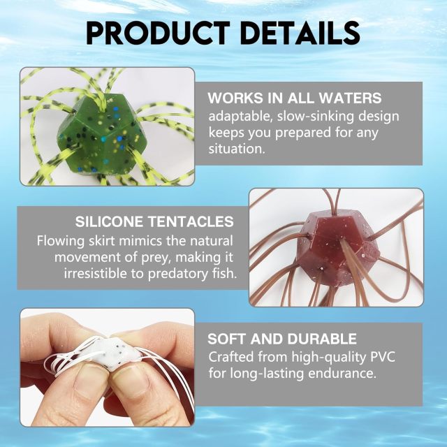 BTI-05D-101 Soft Dice Fishing Lures