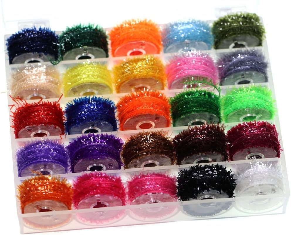 BTI-09D-1061 Tinsel Chenille line Crystal Flash combo (25 colors)
