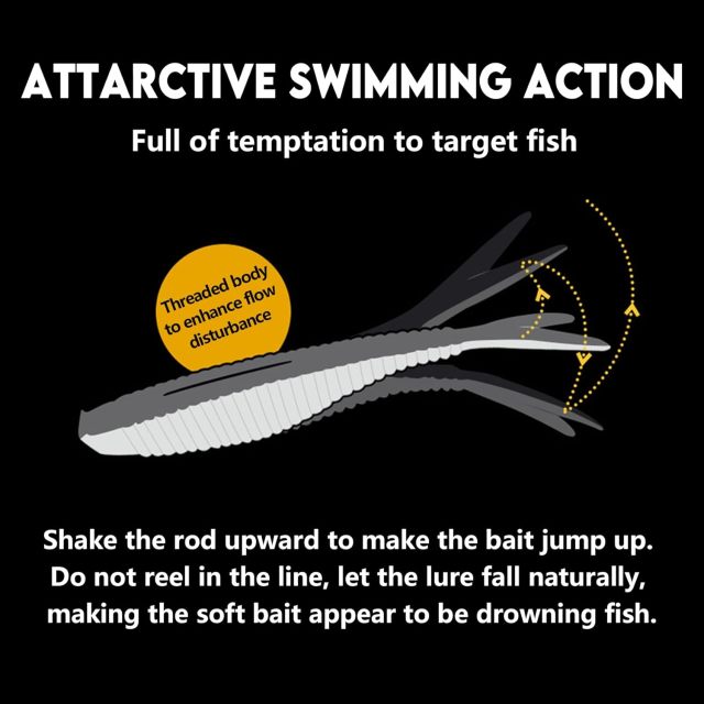 BTI-05D-104 Paddle/Fork Tail Soft Lure