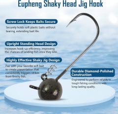 BTI-08B-428 Shacky Head Stand-up Style Jig Heads