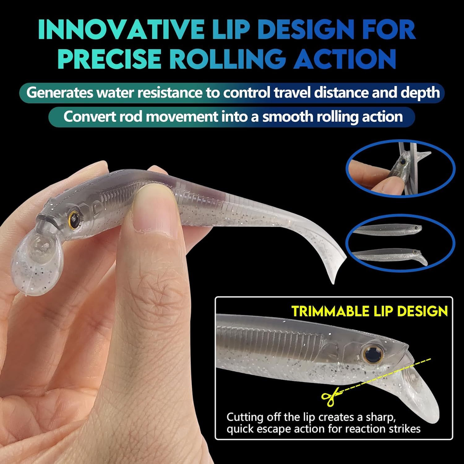 BTI-05D-105 Soft Plastic Swimbait with Lip